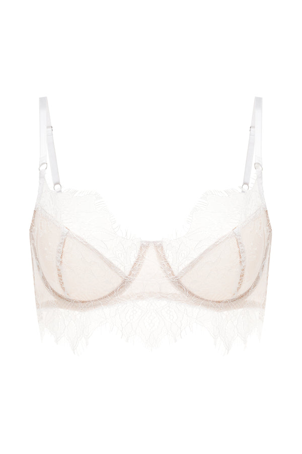 LUGANO Lace Bra - White