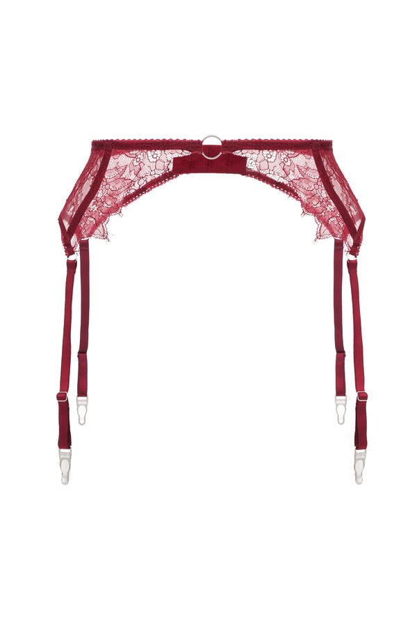 BRISBANE Garter Belt - Burgundy
