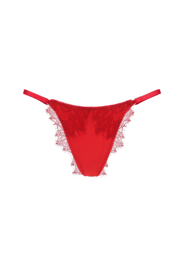 Limoges Lace Panties - Red