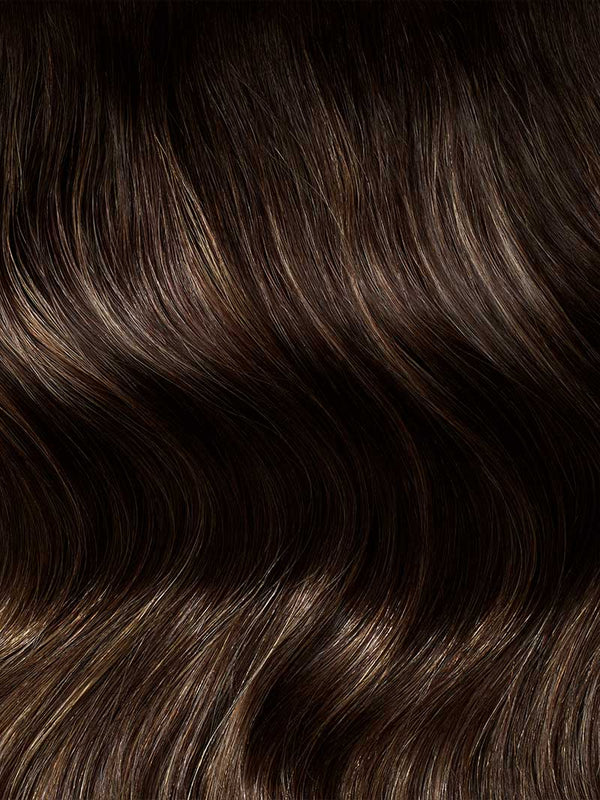 Dimensional Rooted Honey Espresso Halo® Hair Extensions