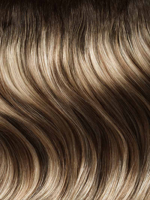 Dimensional Rooted Light Bronde Halo® Hair Extensions