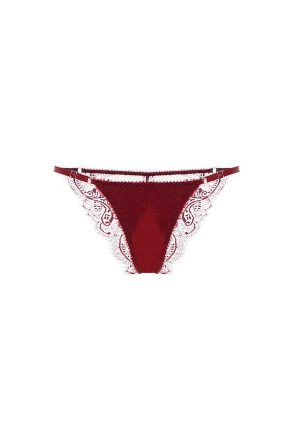 Limoges Lace Panties - Burgundy