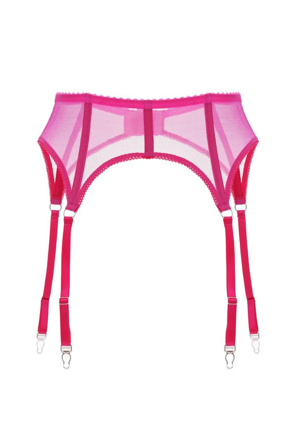 GENEVA Garter Belt - Raspberry